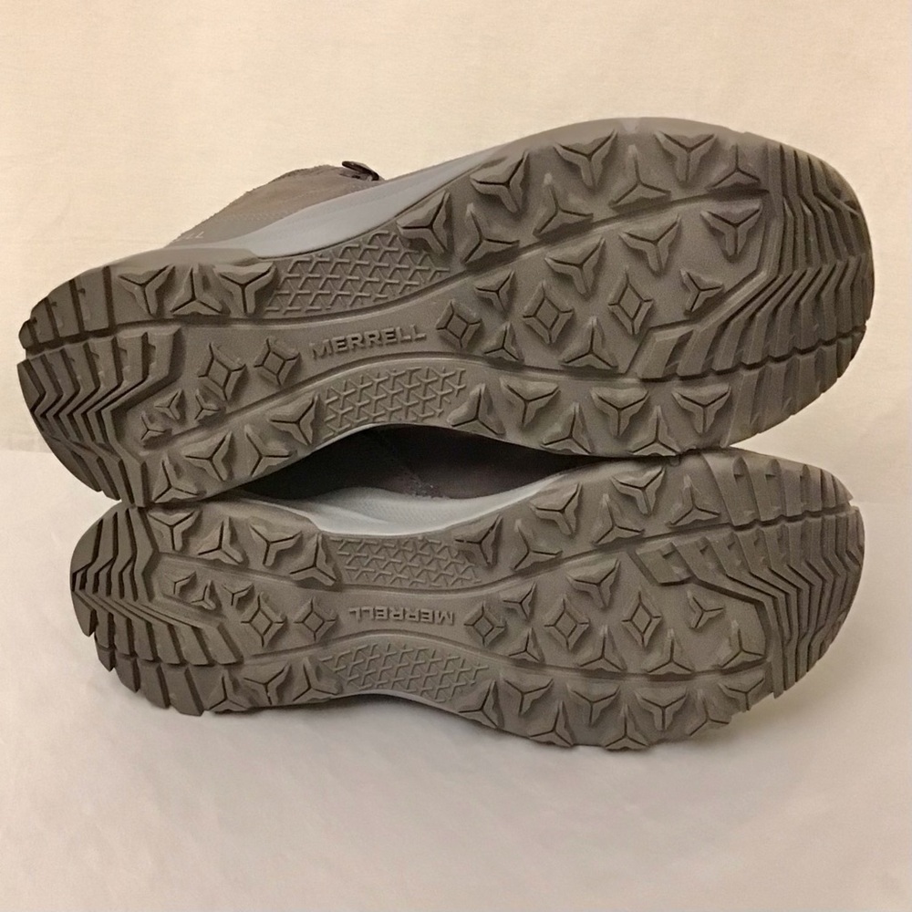 Merrell 10 Women's Erie Mid Waterproof Hiking Boots Gray Shoes *Missing Insoles* - Picture 7 of 12